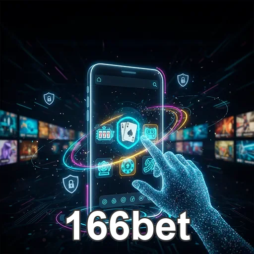 Imagem da app 166bet para apostas, destacando o site 166bet em destaque na tela do celular.